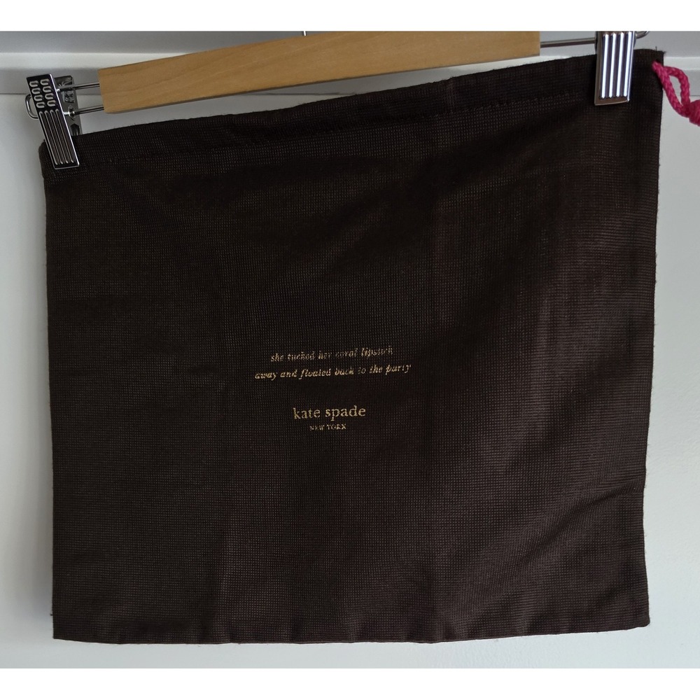 Kate Spade Dust Bag Brown Dustbag Storage Cover Pouch Purse Protector Sleeve